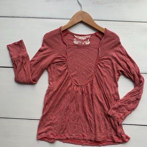Paper Wings vintage style red striped top